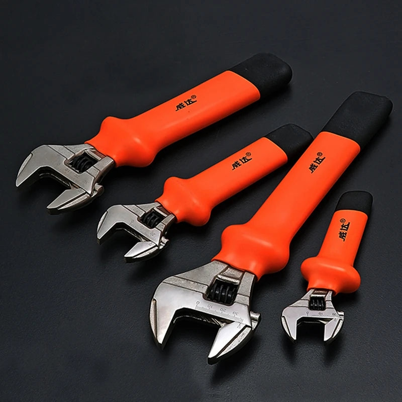 1000V High Voltage-Resistant Adjustable Wrench Spanner Electrician Maintenance Hand Tools  6" 8" 10" 12" Wrench