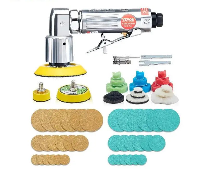 Mini Air Sander Orbital Pneumatic Grinding Machine Set For Car Polishing High Speed Air Powered Polisher Air Tool