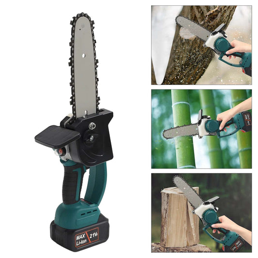 120W Electric Mini 8-Inch Horticultural Chainsaw High-Quality Material With 2 Batteries