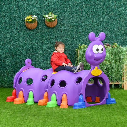 Children's Kids Play Caterpillar Crawling Tunnel For Ages 3-6 Years - Purple