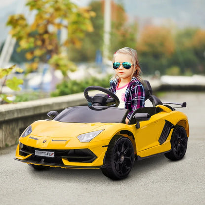 Lamborghini Licensed 12V Kids Electric Car With  Butterfly Doors, Music Horn Suspension And Remote