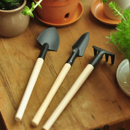 3 Piece Set Of 3 Portable Mini Plant Tools Rake Planter Shovel Soil Scoop Decorative Planting Tools