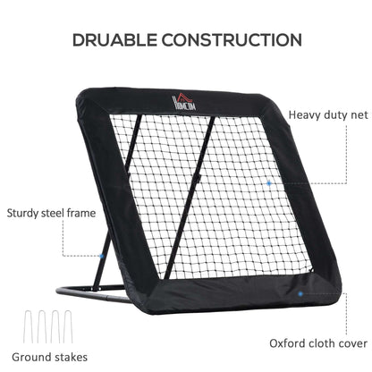 Football Training Net, Adjustable Angle Pitch Back Training Rebounder Net, Target Goal w/ Quick Folding Design