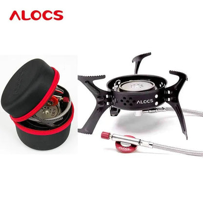 Alocs Strong Power Mini Ultralight Outdoor Portable Hiking Camping Equipment Oven Propane Gas Stove