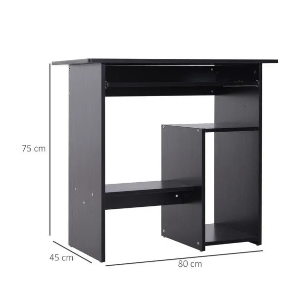 Modern Computer Desk, 80Lx45Wx73.5H Cm, Particle Board-Black