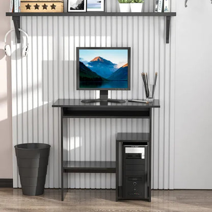 Modern Computer Desk, 80Lx45Wx73.5H Cm, Particle Board-Black