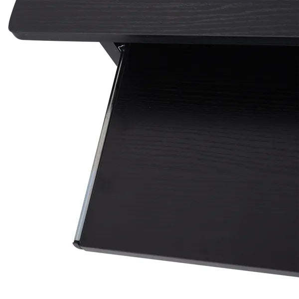 Modern Computer Desk, 80Lx45Wx73.5H Cm, Particle Board-Black