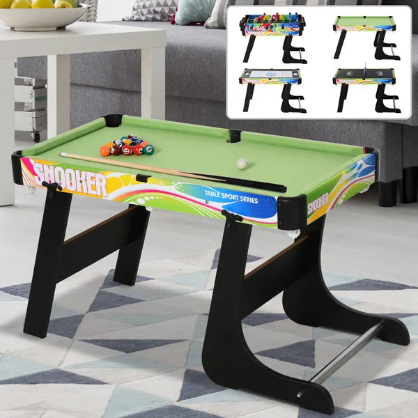 4-In-1 Indoor Classic Games Room Sports Game Table Tennis Football Ice Hockey Billiards