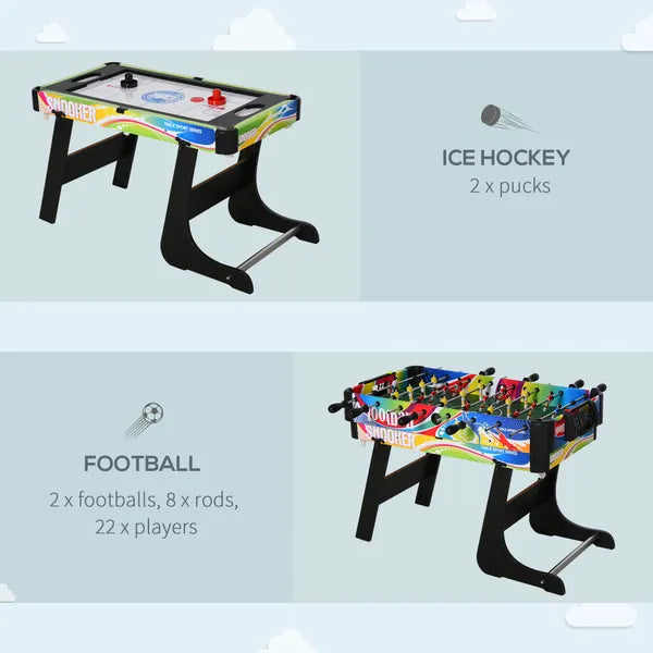 4-In-1 Indoor Classic Games Room Sports Game Table Tennis Football Ice Hockey Billiards