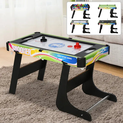 4-In-1 Indoor Classic Games Room Sports Game Table Tennis Football Ice Hockey Billiards