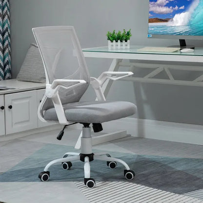 Mesh Home Office Desk Chair Swivel Task Computer With Lumbar Support - Grey