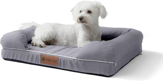 Kally Sleep Luxury Orthopaedic Ultimate Memory Foam Dog Cat Pet Bed Pillow - Size Small / Medium Grey