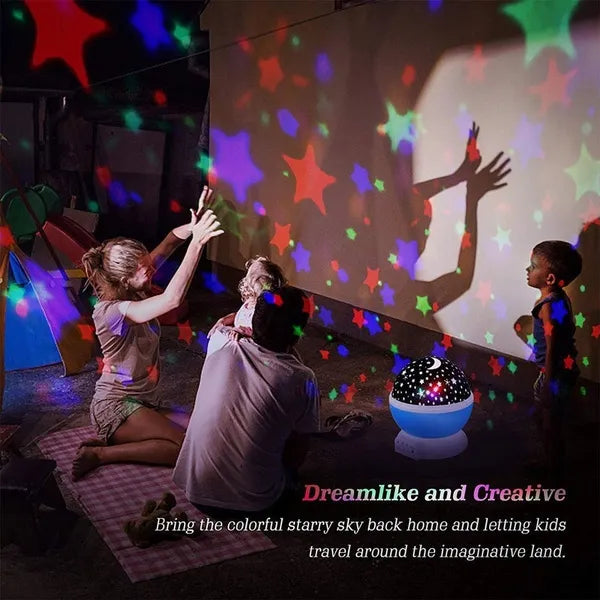 8 Colour Lights Changed Star Night Light Projector Galaxy Led Rotating Toy For Bedroom Kids Sensory Lights