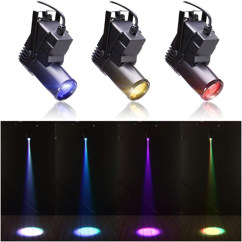 U`King LED Pinspot Lights with 30W RGBW Stage Spotlight Effect by DMX 512 [Energy Class A+++]