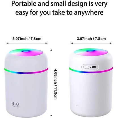 USB Electric Air Purifier Ultrasonic Humidifier Essential Oil Aromatherapy Cool Mist Maker With 2 Adjustable Modes