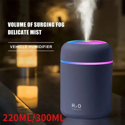 USB Electric Air Purifier Ultrasonic Humidifier Essential Oil Aromatherapy Cool Mist Maker With 2 Adjustable Modes