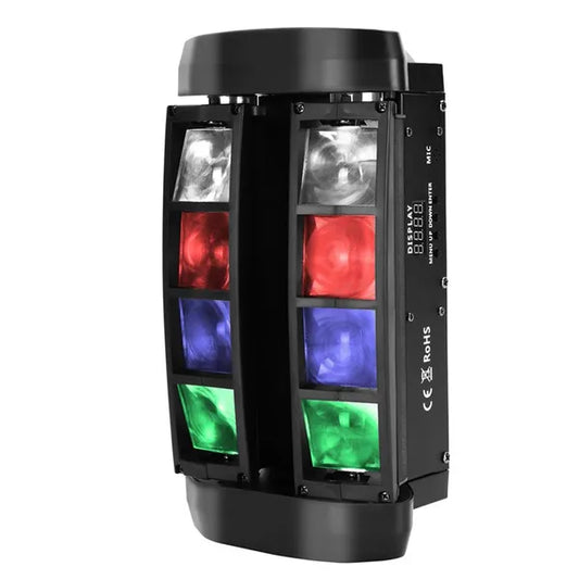 LED Moving Head Mini Spider Light RGBW 4 in 1 Stage Lights DMX Music Mode for DJ Disco Party Stage Lighting 120W