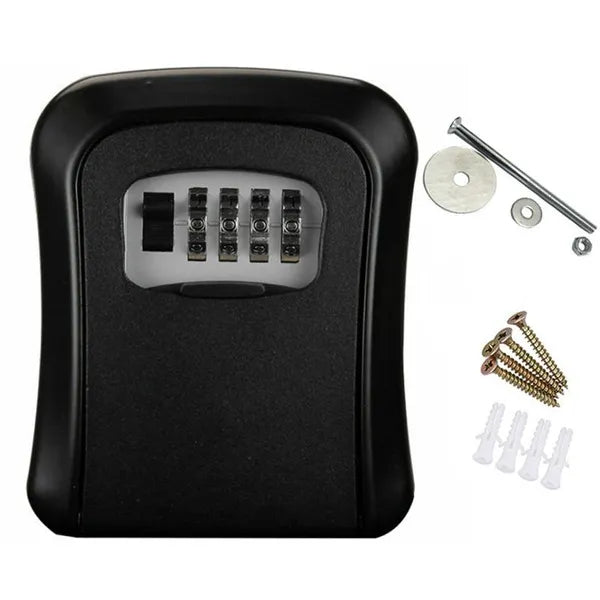 Wall Mount Combination Key Safe Lock Box Key Security Storage Case with 4 Digits for Outdoor Indoor