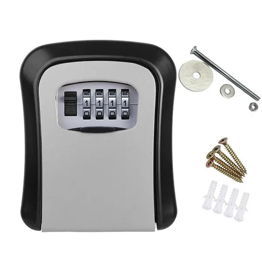 Wall Mount Combination Key Safe Lock Box Key Security Storage Case with 4 Digits for Outdoor Indoor