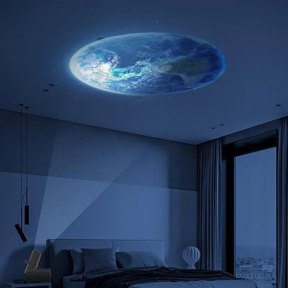 Mini 2 In 1 Earth Moon Projection Lamp Atmosphere Night Light For Bedroom Party Photography Decor