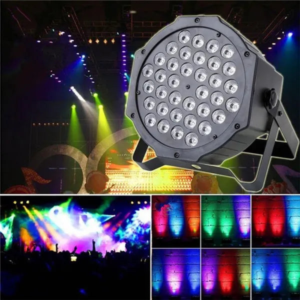 PAR Light 36LEDs RGB with Wireless Remote Sound Activated DMX Control for DJ Party Stage Effect Lighting