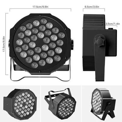 PAR Light 36LEDs RGB with Wireless Remote Sound Activated DMX Control for DJ Party Stage Effect Lighting