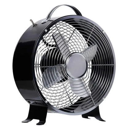 26cm 2-Speed Electric Table Desk Fan W/ Safety Guard Anti-Slip Feet Portable Personal Cooling Fan Home Office Bedroom Black