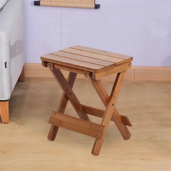 Natural Eco Relaxing Bamboo Folding Wooden Stool Table