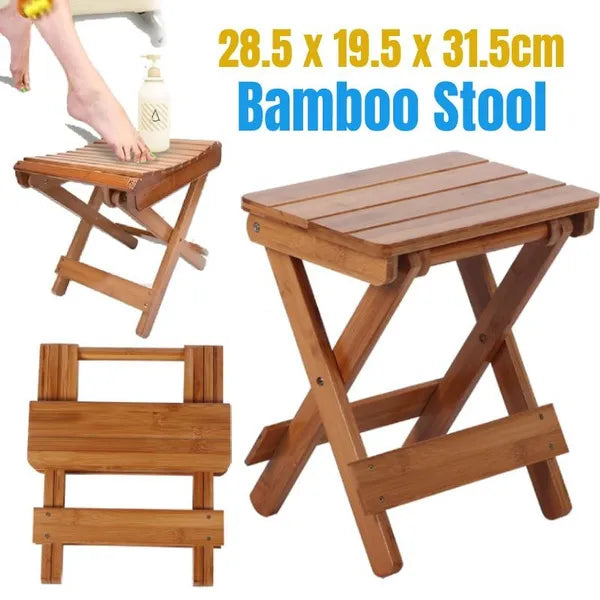 Natural Eco Relaxing Bamboo Folding Wooden Stool Table