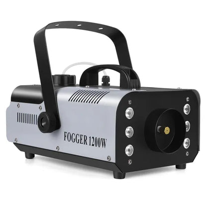 Fog Machine, 1200W Smoke Machine with 6 LED Lights, Wireless Remote Control For Halloween Parties Decoration Holiday Events Raves Clubs