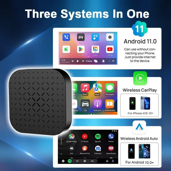 CarlinKit Basic Wireless CarPlay Auto Tv Box AI Box Android 11 For iPhone Iptv Netflix Youtube 5G WiFi Qualcomm Smart Box