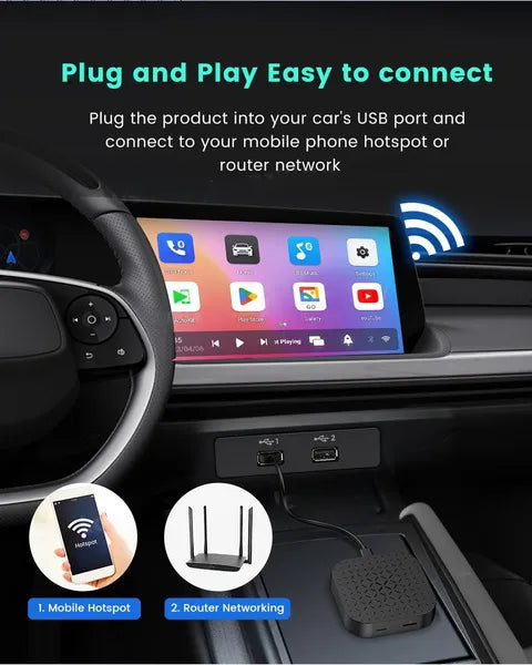 CarlinKit Basic Wireless CarPlay Auto Tv Box AI Box Android 11 For iPhone Iptv Netflix Youtube 5G WiFi Qualcomm Smart Box