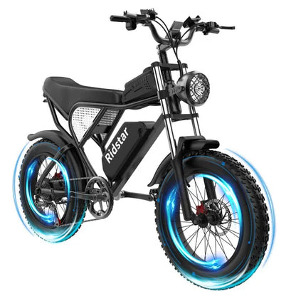 Ridstar Q20 1000W 48V 20'' Fat Tyre 20A Battery All Terrain Off-Road Electric Bike