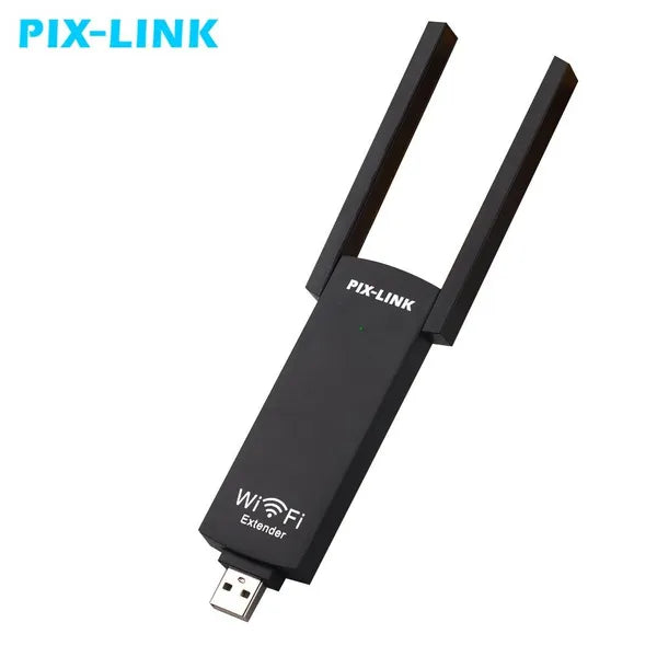 PIXLINK Wireless Wifi Repeater 300mbps USB Wireless Router Signal Amplifier Dual Antennas Range Extender 2.5GHz