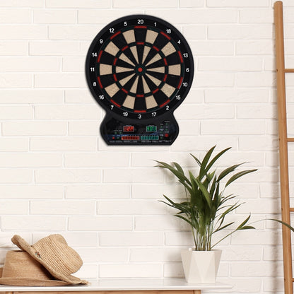 Electronic Hanging Dartboard LED Digital Score Set 27 Games and 202 Variations with 12 Soft Tip Darts