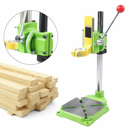 Electric Drill Stand 360 Degree Rotatable Height Adjustable Mini Bench Drill Press Clamp Holder