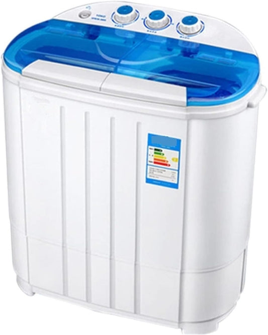 Portable Twin Tub Mini Washing Machine Small Semi-Automatic Double For Holiday Home Caravan Small Space