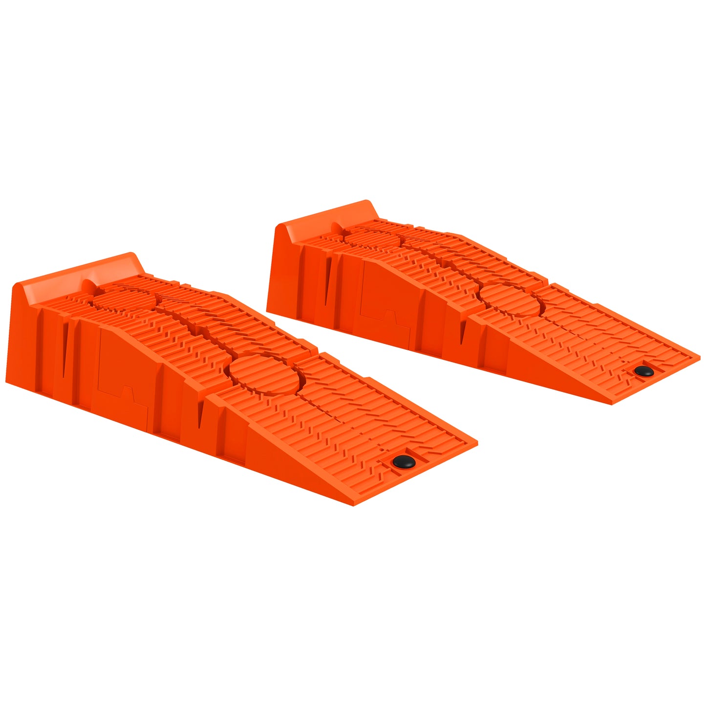 DURHAND 1 Pair Heavy Duty 5 Ton Plastic Garage Workshop Car Service Ramps Lifting Automotive Vehicle Portable, Orange