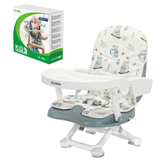 UBRAVOO Portable High Chair 6 Months Plus, Lightweight Easy Clean Folding Booster Chair for Babies Toddlers