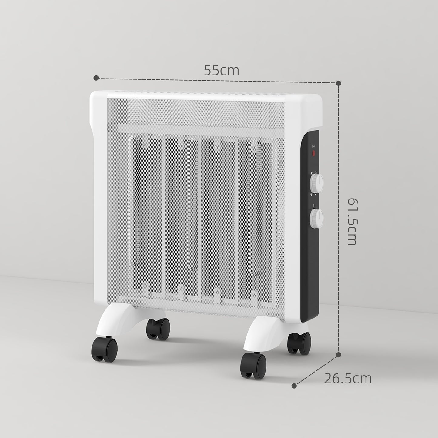 2kW Electric Heater, 10-45℃ Temperature - White