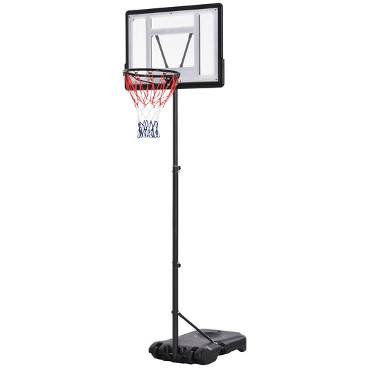 Height Adjustable Basketball Hoop And Stand, Free Standing Portable System With Fillable Base and Wheels, for Teens Junior Adults, 1.55-2.1m