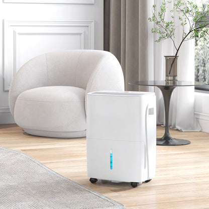 30L/Day Dehumidifier W/ Auto-Clean Filter, 4L Water Tank, 24H Timer For Home Damp, Bedroom, Condensation, Mould, Laundry Drying