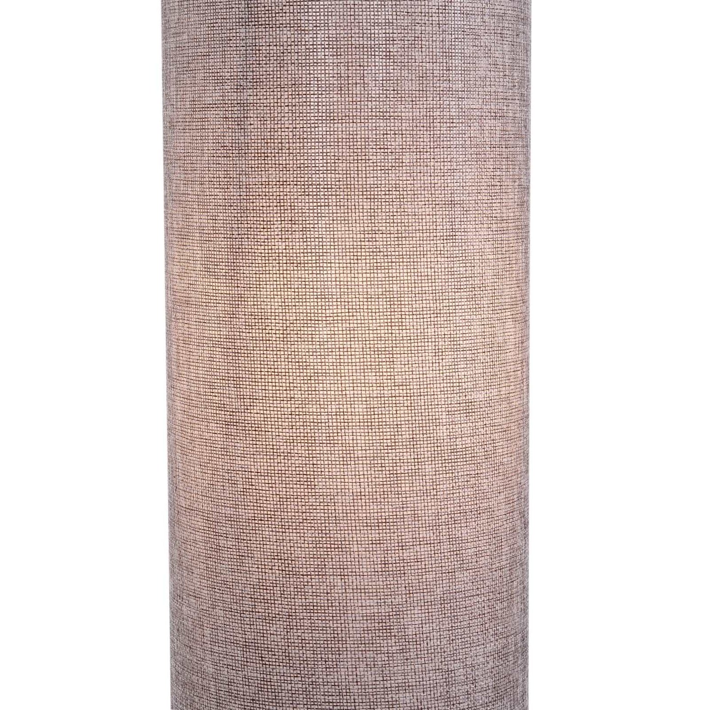 120H cm Wooden Base Fabric Floor Lamp with Linen Fabric, Grey