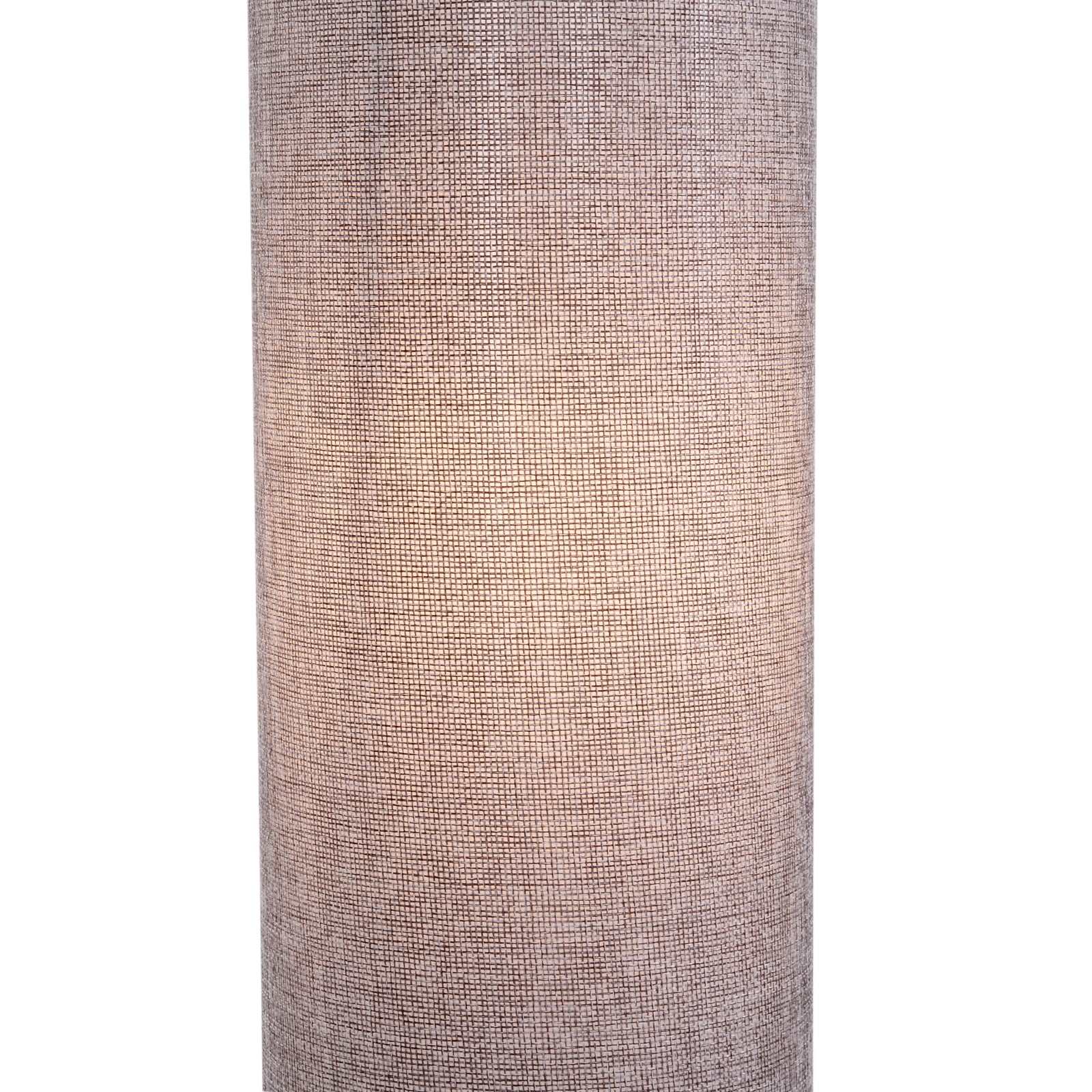 120H cm Wooden Base Fabric Floor Lamp with Linen Fabric, Grey