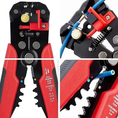 Crimper Cable Cutter Adjustable Automatic Wire Stripper Multifunctional Stripping Crimping Pliers Terminal Hand Tool