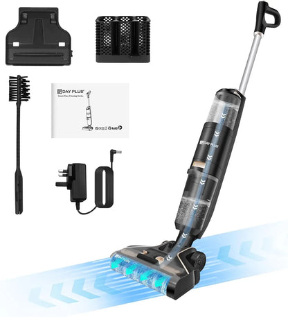 DayPlus Wet And Dry Vacuum Cleaner Wireless Mop With Mop Function 2600 mAh Battery Self-Cleaning System