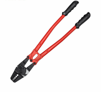 24 / 30 Inch Wire Rope Swager Crimper Tool Insulated Handle Aluminum Copper Cable Fishing Dual Sleeves Cutter Crimping Pliers