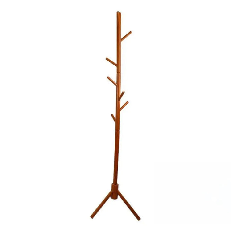 Coat Hat Hanger Wooden Pole Storage Rack Slender Hanging Bracket Shelf Hat Holder Hook