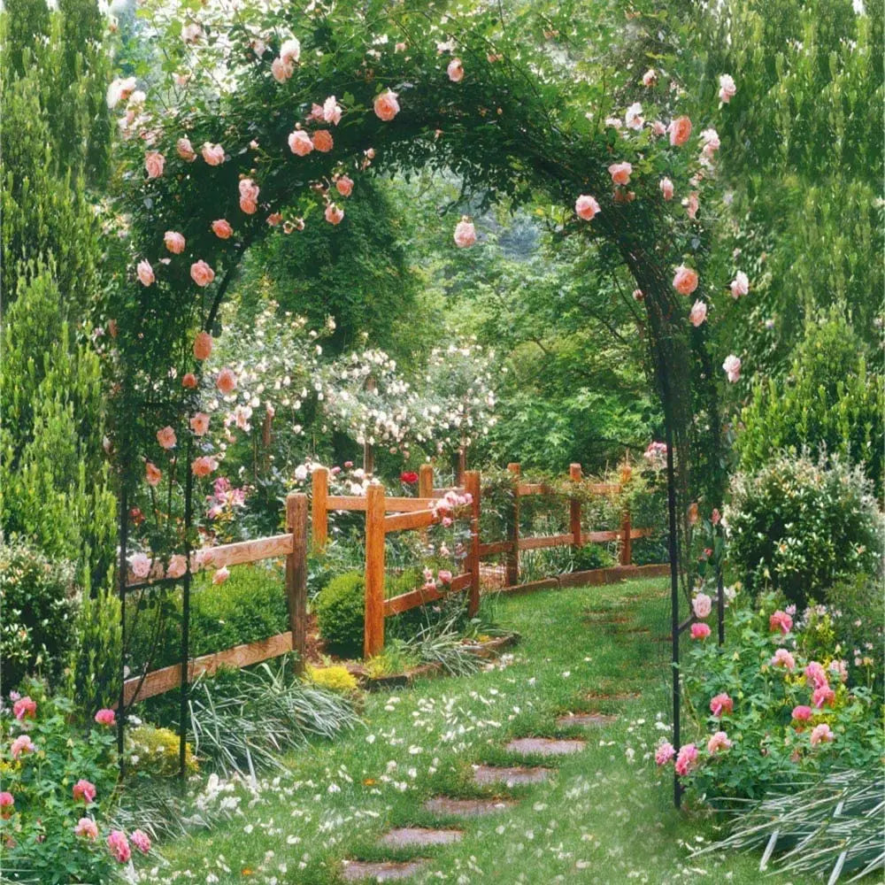 Heavy Duty Metal Garden Arch Rose Archway Pergola Arbour Climbing Plants Trellis Outdoor Garden Patio Pergola Support