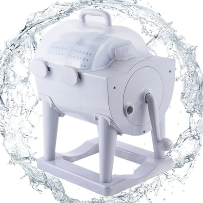 Portable Manual Mini Washing Machine Hand Powered Rock Drum Spin Dryer Non-Electric For Camping Travelling Camper Van Small Space